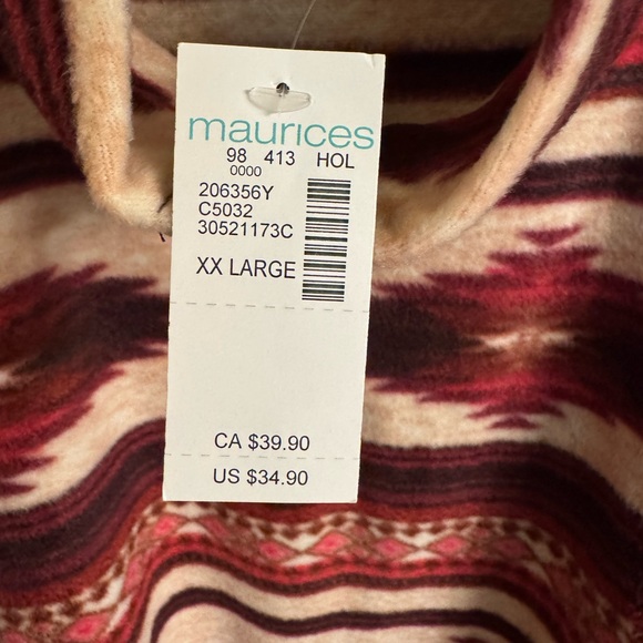 New with tags, ladies size XXL fleece pullover from Maurices with 1/4 zip. - Picture 3 of 15